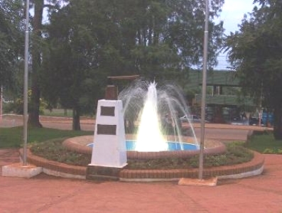 La tradicional fuente de agua de la ciudad.