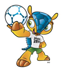 Undated handout image of the official 2014 World Cup mascot, the Brazilian three-banded armadillo (the Tolypeutes tricinctus)