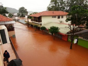 Em Porto Mauá, o nível do Rio Uruguai chegou a 17,30 metros