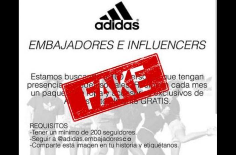 Falsa cuenta de Adidas busca “influencers” a cambio de ropa y accesorios:  la empresa lo desmintió - MisionesOnline