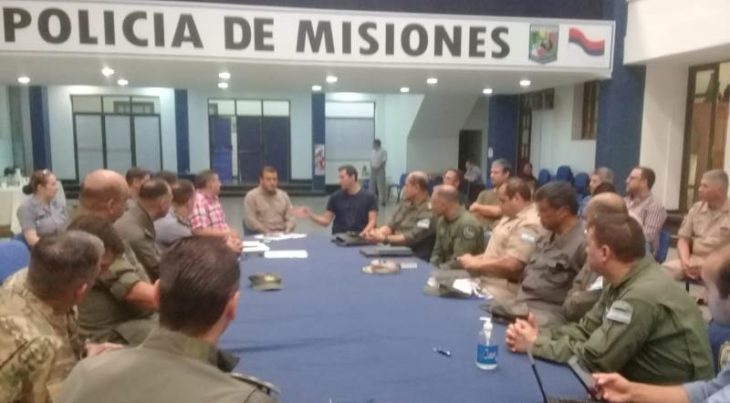 Herrera Ahuad planificó acciones de prevención junto a las fuerzas federales y la Policía de Misiones