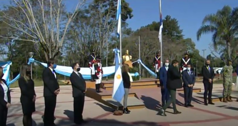 Vivo: acto oficial por el 170° Aniversario del Fallecimiento del General San Martín en San Ignacio Misiones