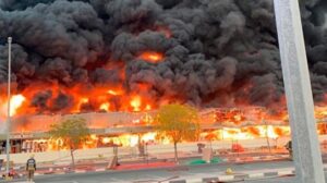 Incendio en los Emiratos Árabes