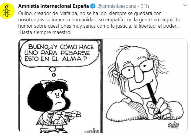 El mundo llora la muerte de Quino: así despidieron al caricaturista argentino en las redes