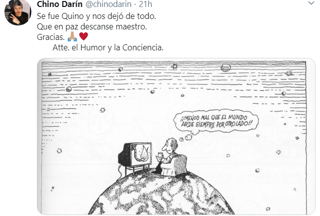 El mundo llora la muerte de Quino: así despidieron al caricaturista argentino en las redes