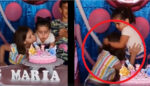 la nena que apagó la vela de cumpleaños
