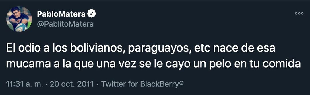 Escándalo en Los Pumas: el capitán debió cerrar su cuenta de Twitter luego que se viralizaron comentarios discriminatorios
