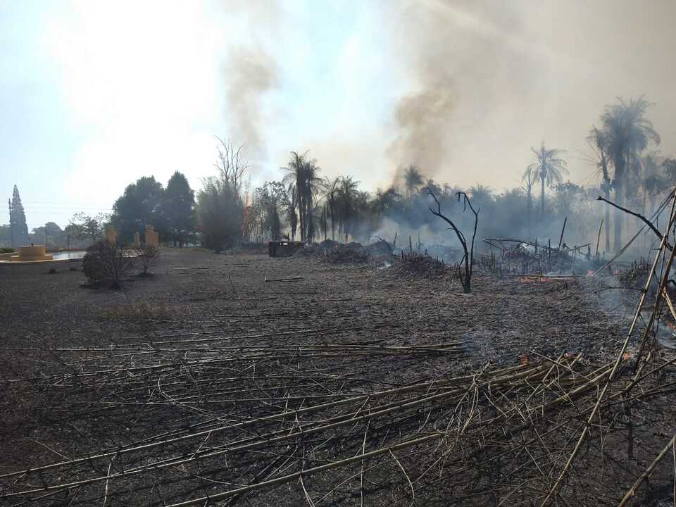 f2cf5a28-f01a-4d89-ab58-d803bea89627 Video: incendio de malezas rodeó el cementerio privado El Portal en Garupá