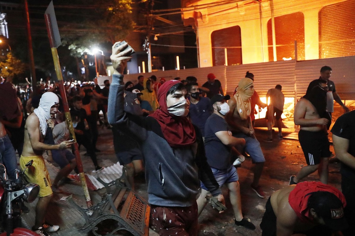 manifestantes paraguay