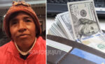 vendedora ambulante encontró una billetera con dólares