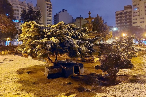 Nevó en la ciudad de Córdoba por primera vez en 14 años