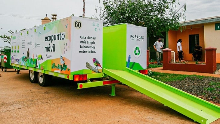 Ecopunto móvil: en dos meses recolectaron casi 1400 Kg. de residuos en Posadas