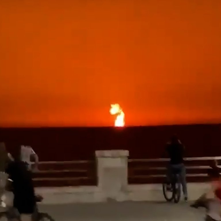 explosión en el Mar Caspio