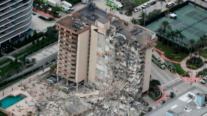 Derrumbe en Miami: suspendieron el operativo de rescate por 