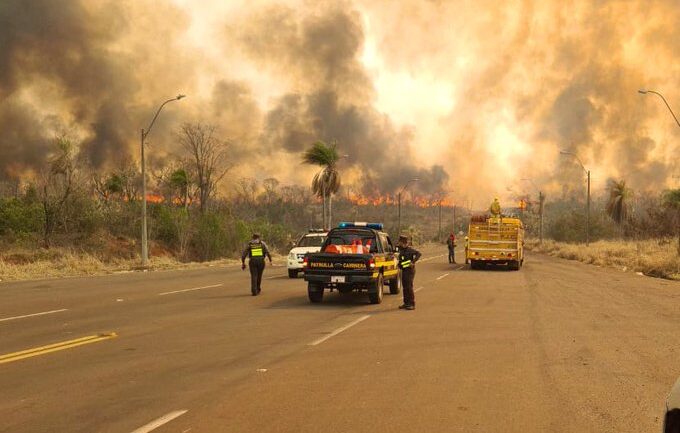 incendio forestal en Paraguay