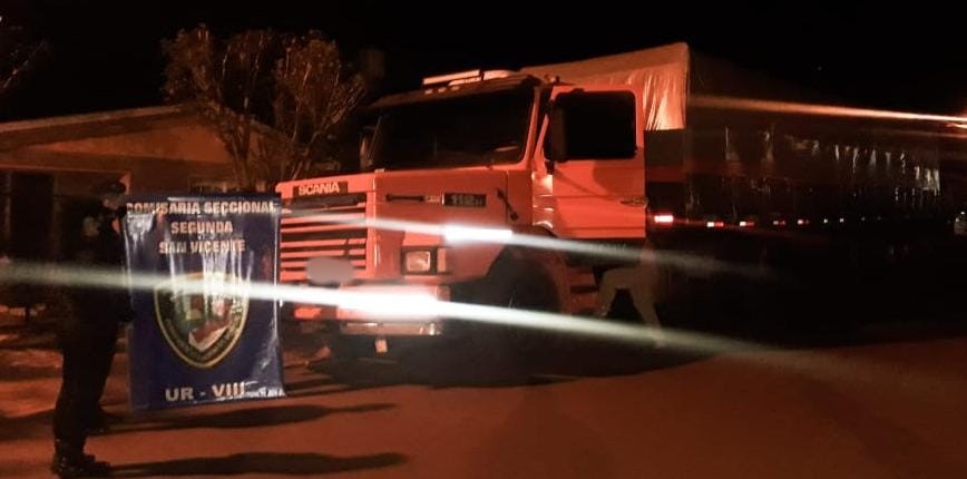 camión con maíz sin aval tributario