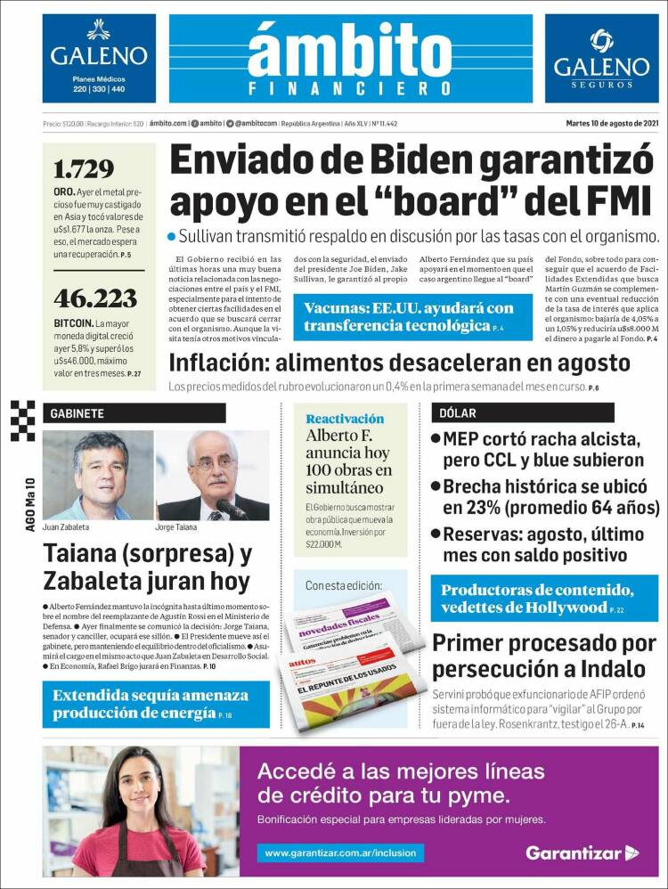 los diarios de hoy en Argentina