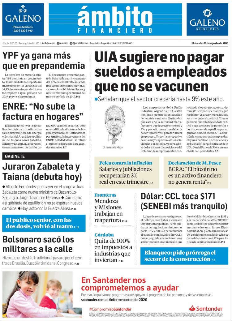 los diarios de hoy en argentina