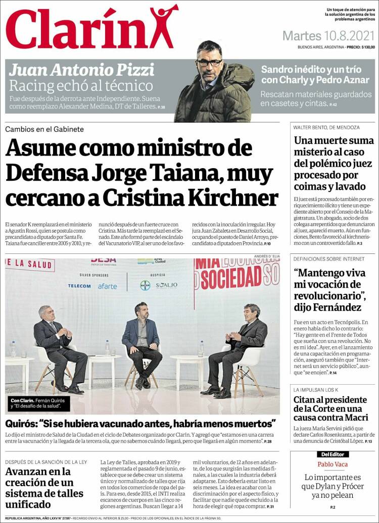 los diarios de hoy en Argentina