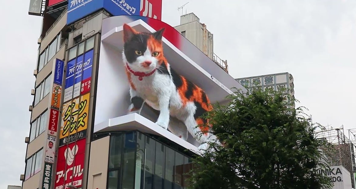gato gigante en formato 3d