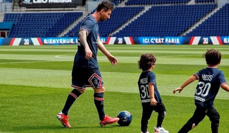 Messi anotó a sus hijos