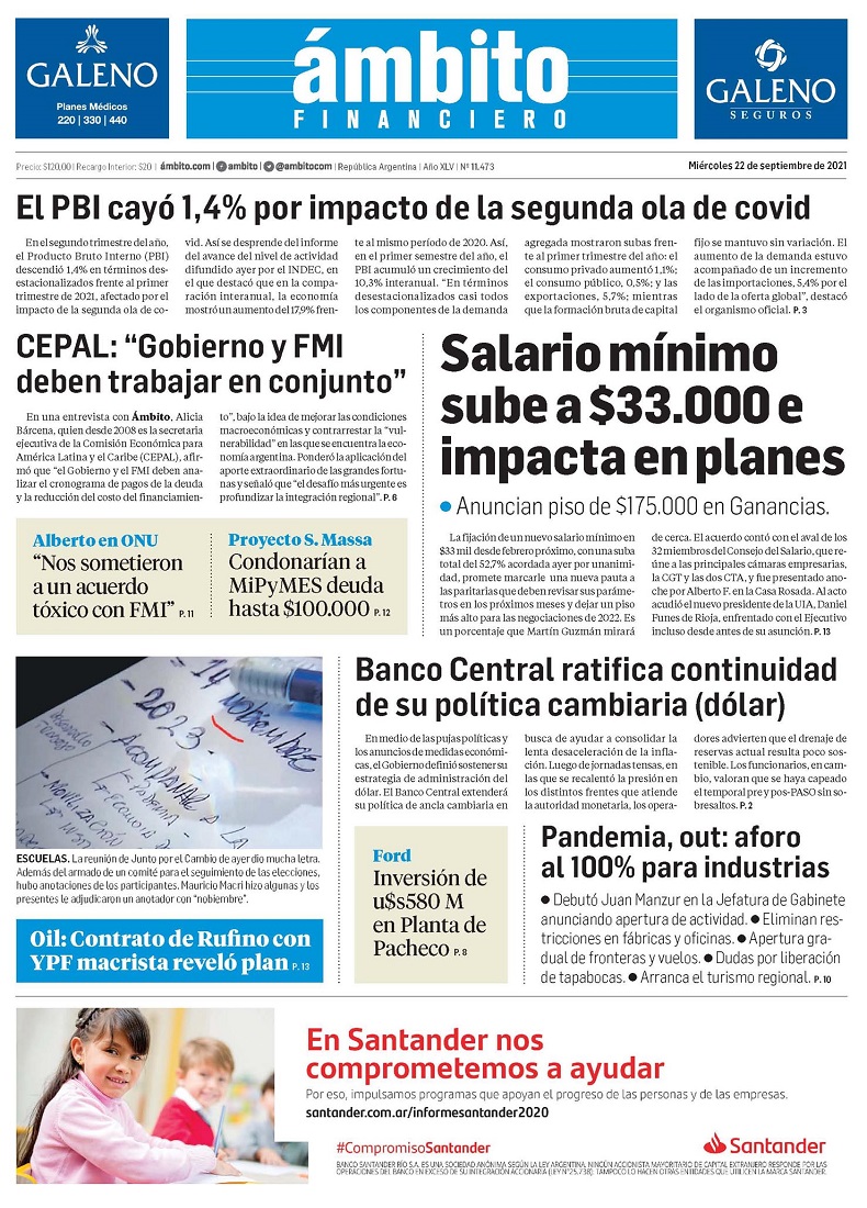 los diarios de hoy en argentina