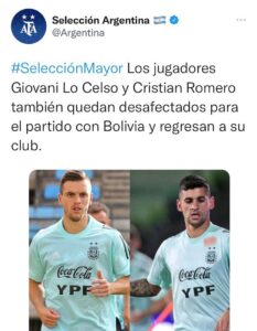 Hay tres nuevas bajas en la Selección para el partido ante Bolivia y un jugador de Boca se suma al plantel