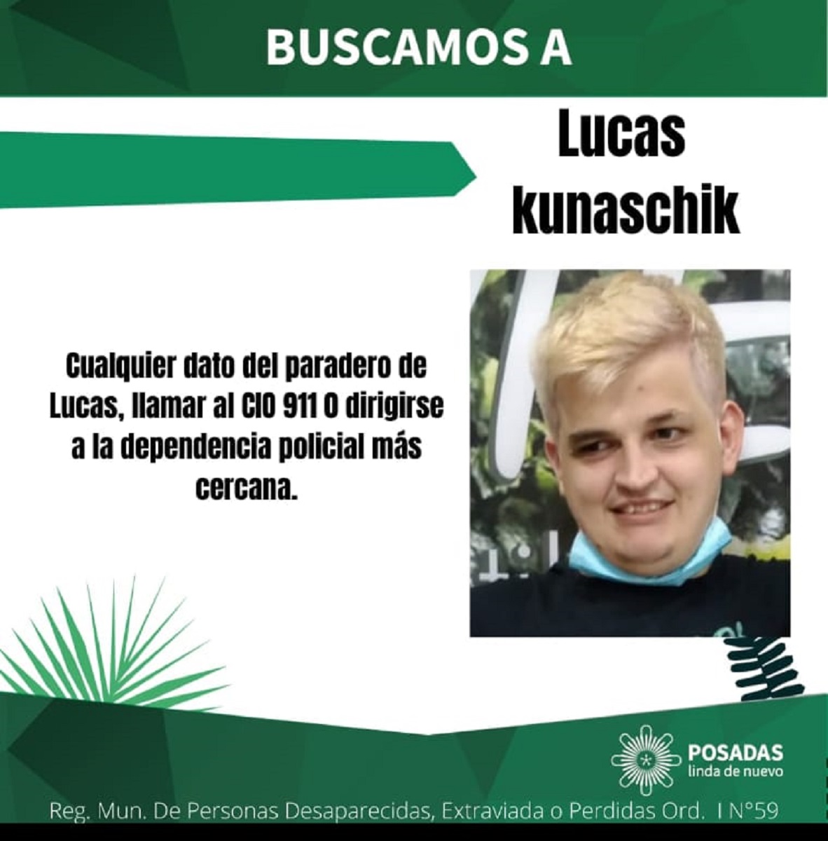 Buscan a Lucas Kunaschik
