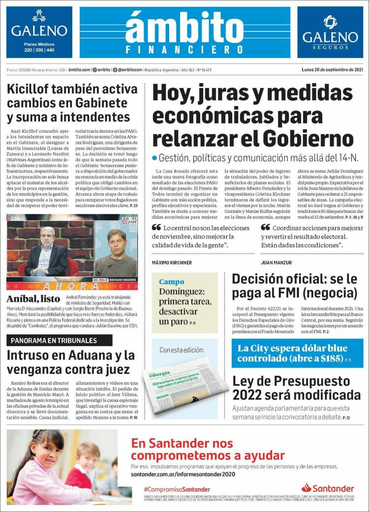 los diarios de hoy en argentina