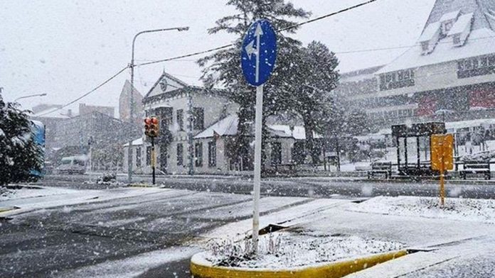 Nevó en Ushuaia
