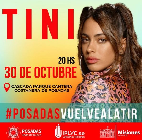 show de tini en la cascada