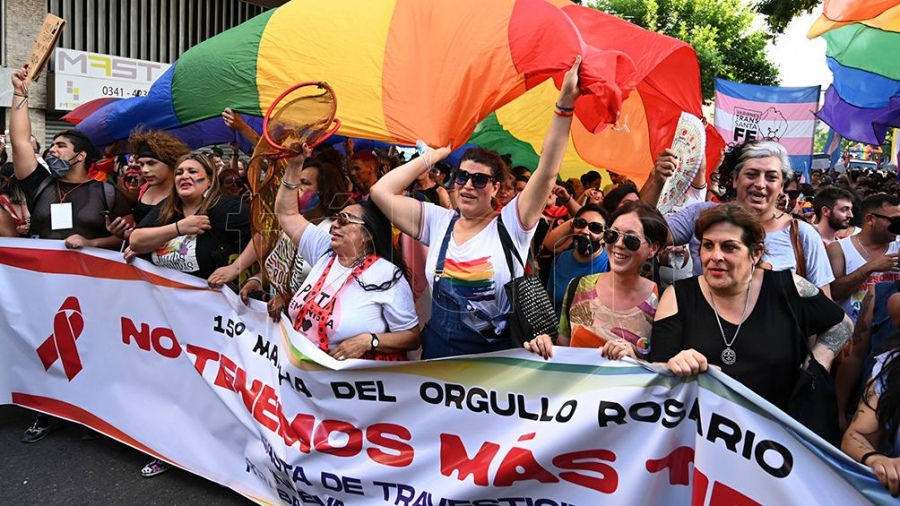 Marcha del Orgullo LGTBIQ+ en Rosario: gentileza Télam 