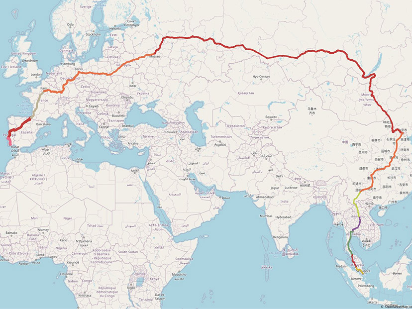 viaje en tren más largo del mundo