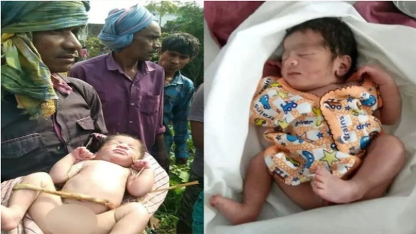 beba recién nacida fue abandonada en un campo