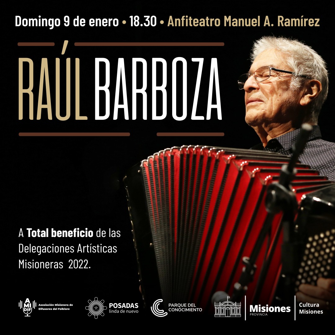 Raúl Barboza se presentará en el Anfiteatro de Posadas 