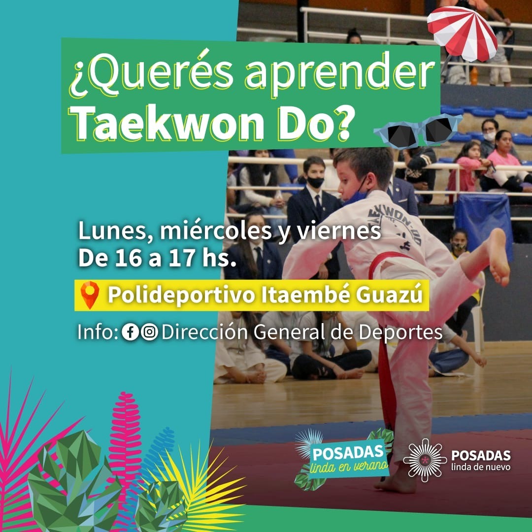 Actividades deportivas en verano| Dictan clases de taekwondo gratuitas en Itaembé Guazú