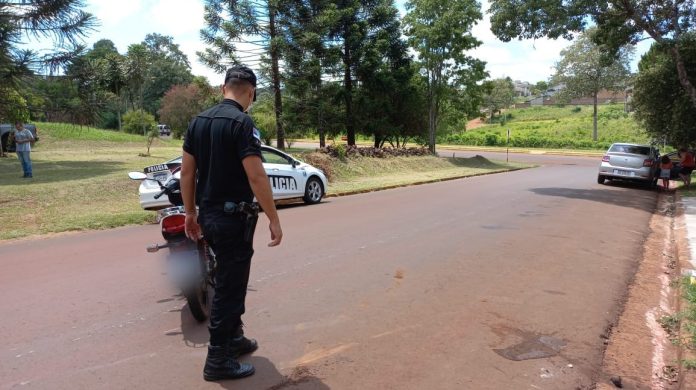 Despiste de una motocicleta