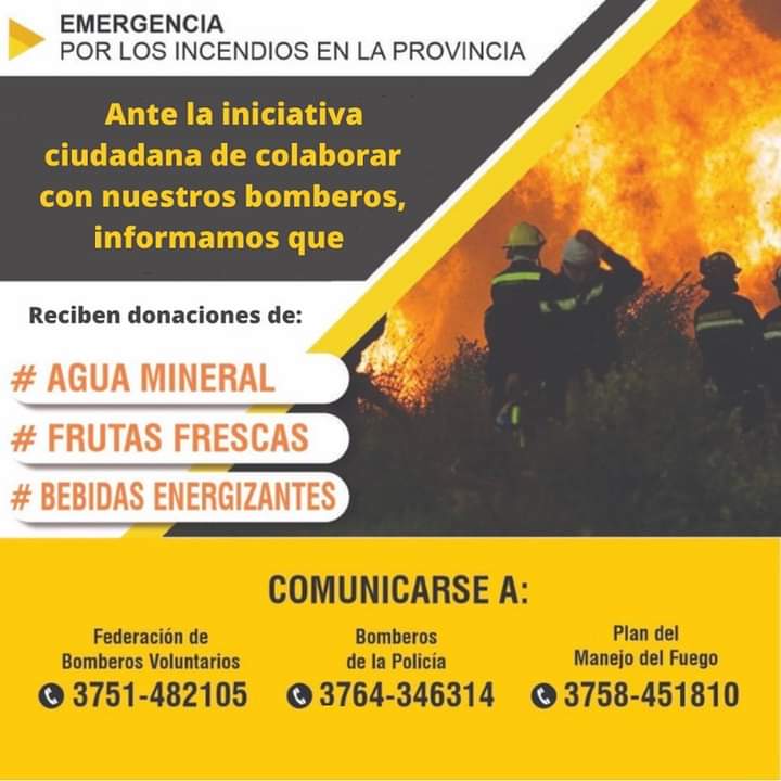 Incendios en Misiones- Cerro Corá - ayuda