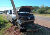 Accidente en Posadas| Manejaba ebrio, perdió el control del vehículo y se incrustó contra un poste de luz