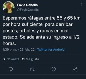 Temporal en Posadas