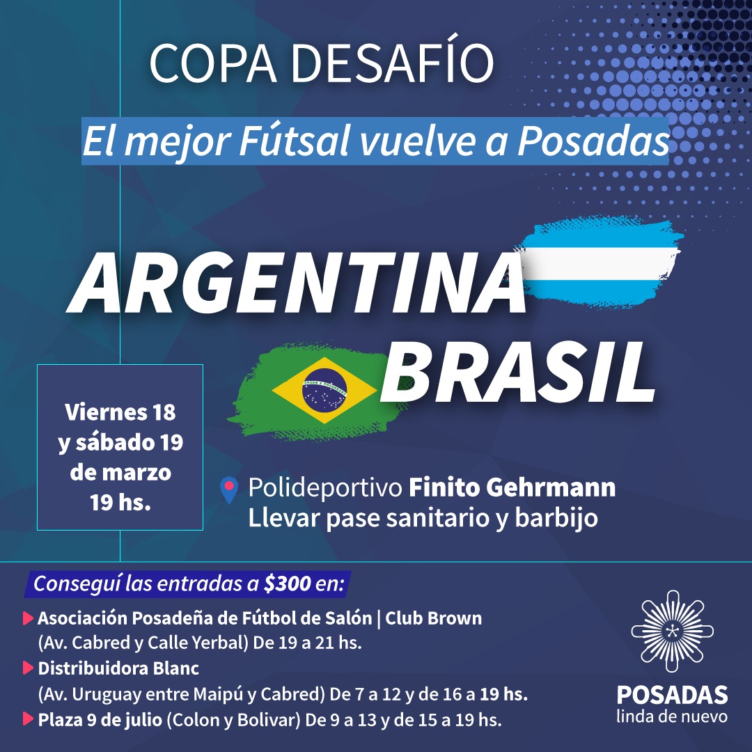 clásico de Futsal entre Argentina y Brasil