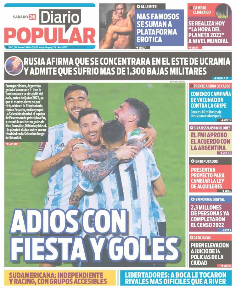 los diarios de hoy en Argentina