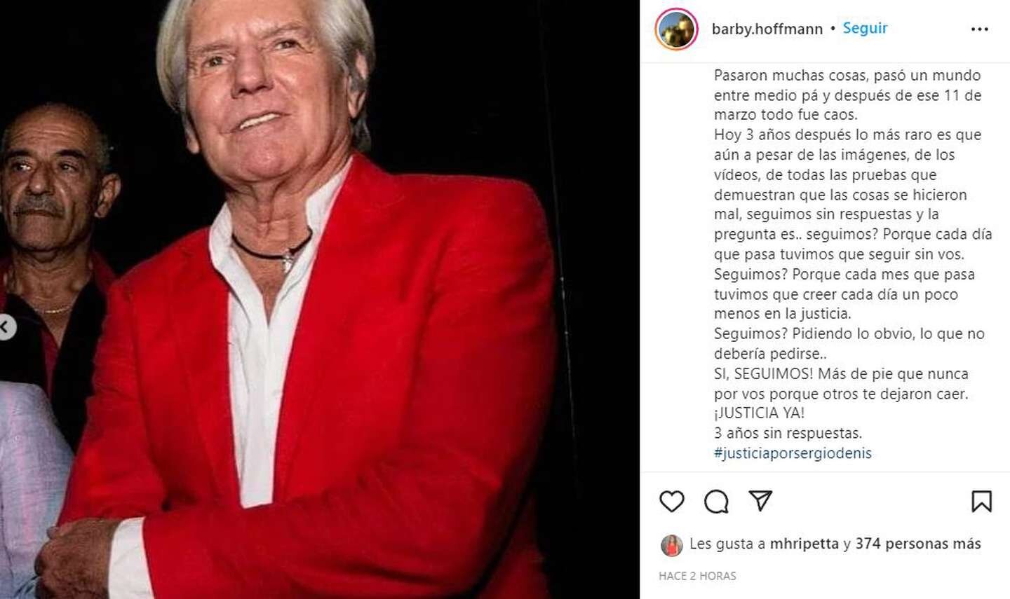 hija de Sergio Denis pidió justicia