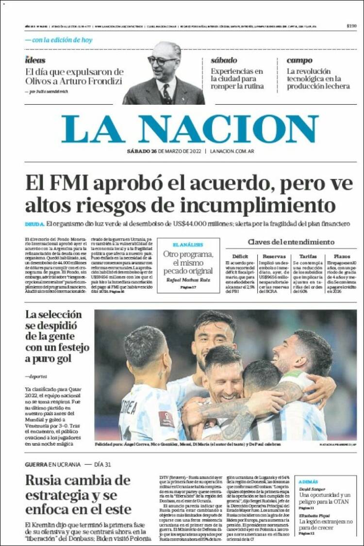 los diarios de hoy en Argentina