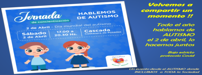 Esta tarde se realizarán actividades por el Día Mundial del Autismo en la Cascada de Posadas