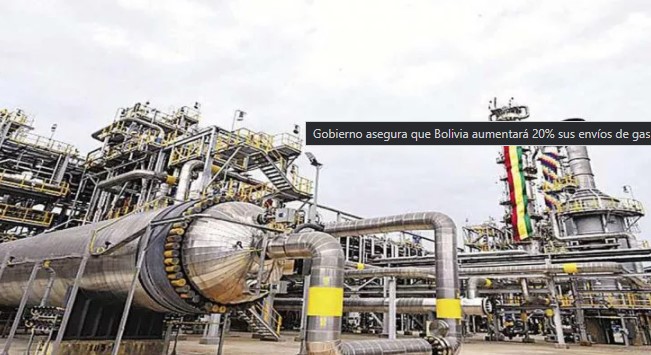 El Gobierno asegura que Bolivia aumentará 20% sus envíos de gas natural para el invierno