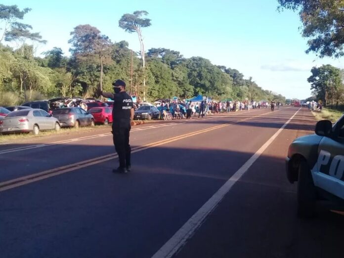 cortes de rutas en Misiones