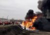 ucrania bombardeó un depósito de combustibles