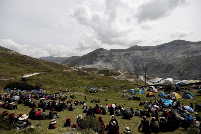 protesta minera en Perú