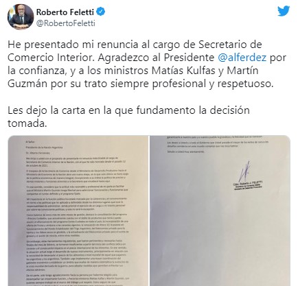 Renunció Roberto Feletti, el secretario de Comercio Interior